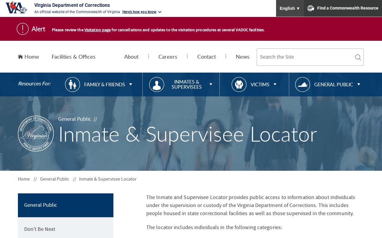 Russell County released inmate VADOC locator search